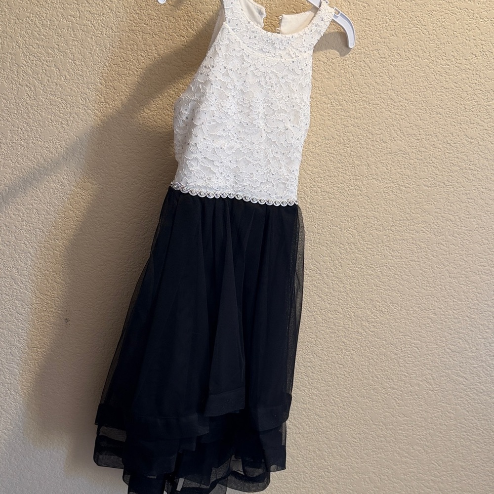 Speechless White and Black Kids Formal Dress